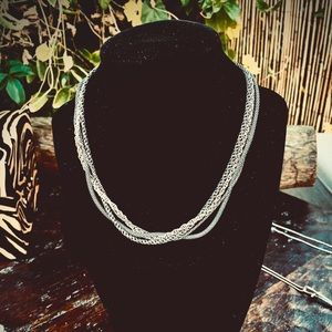 Silpada Silver Multi Strand Necklace Four Chain